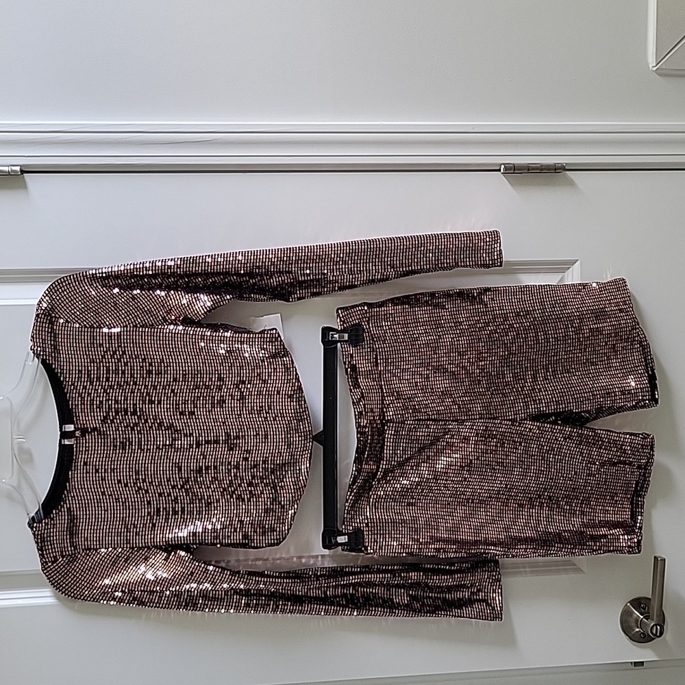 Sequins Top & Short Set|Large